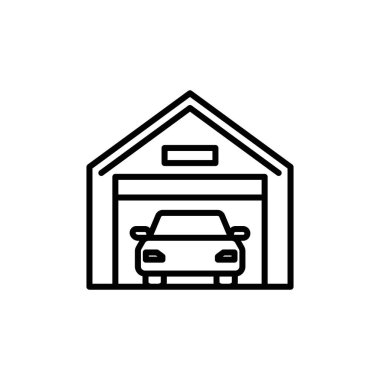Garaj simgesi vektör logosu koleksiyonu veya paket grubu