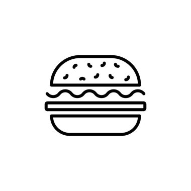 Hamburger simgesi vektör logosu koleksiyonu veya paket grubu