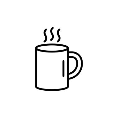 Sıcak kahve kupası simgesi vektör logosu koleksiyonu ya da paket paketi grubu