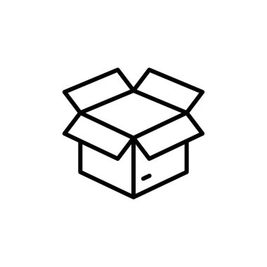 Kutu simgesi vektör logo kümesi koleksiyonu veya paket grubu aç