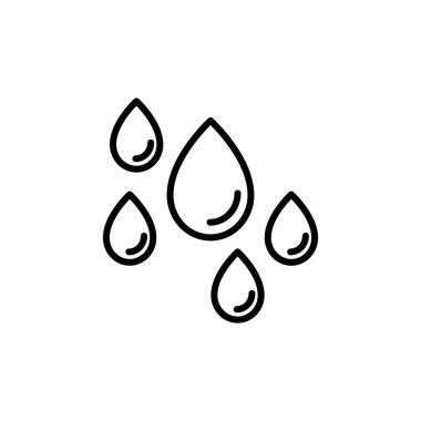 Yağmur damlaları simgesi vektör logosu koleksiyonu ya da paket grubu