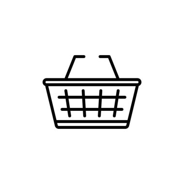 Alışveriş sepeti simgesi vektör logosu koleksiyonu ya da paket grubu