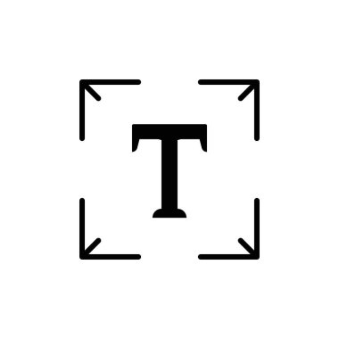 Metin simgesi vektör logosu koleksiyonu ya da paket grubu