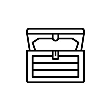 Hazine sandığı simgesi vektör logosu koleksiyonu veya paket grubu