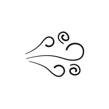 Rüzgâr simgesi vektör logosu üfleme web uygulaması ui için koleksiyon