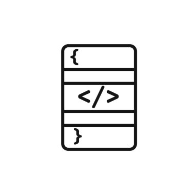 Web uygulaması ui için kodlama programı simgesi vektör logosu koleksiyonu