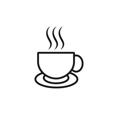 Web uygulaması için kahve fincanı simgesi vektör logosu koleksiyonu