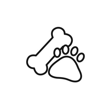Köpek kemiği simgesi vektör logosu web uygulaması ui için koleksiyon