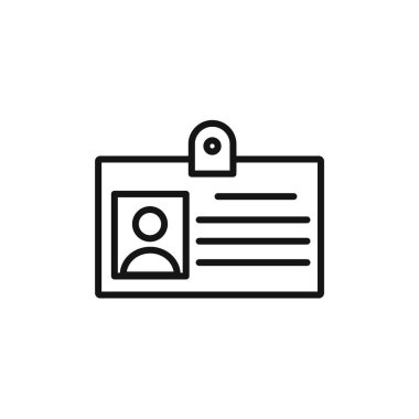 Web uygulaması için çalışan kimlik kartı simgesi vektör logosu koleksiyonu