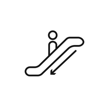 Web uygulaması için yürüyen merdiven aşağı simge vektör logosu koleksiyonu