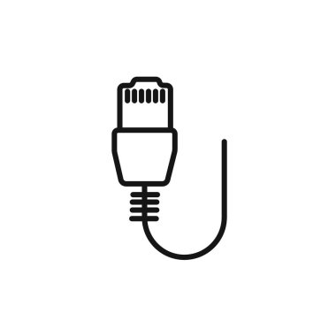 ethernet kablo dolgu simgesi vektör logosu web uygulaması ui için koleksiyonu