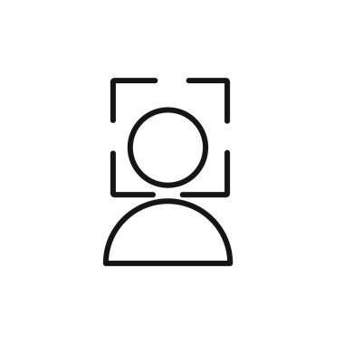 Web uygulaması için yüz tanıma simgesi vektör logosu koleksiyonu