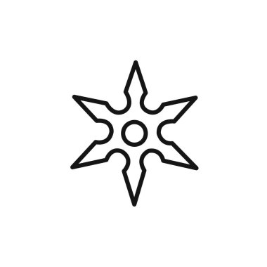 Japon Ninja shuriken simge vektör logosu web uygulaması için koleksiyon