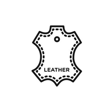 Deri Simge vektör logosu web uygulaması ui için koleksiyon