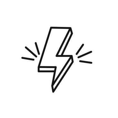 Yıldırım enerjisi ikon vektör logosu web uygulaması ui için koleksiyon