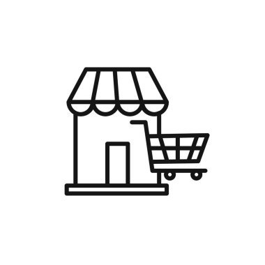 Web uygulaması için pazar yeri simgesi vektör logosu koleksiyonu