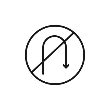 Web uygulaması ui için U dönüşü simge vektör logosu koleksiyonu yok