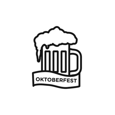 Oktoberfest simge vektör logosu web uygulaması ui için koleksiyon