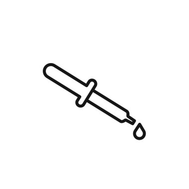 pipette simgesi vektör logosu web uygulaması ui için koleksiyon