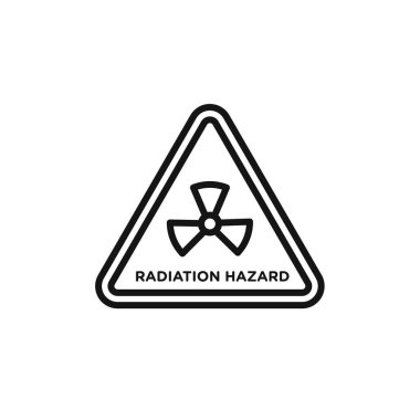Radyasyon Tehlikesi Simge vektör logosu web uygulaması ui için koleksiyon