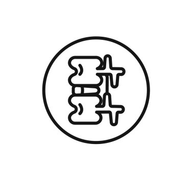 Radikülopati radiküler sendromu ikon vektör logosu web uygulaması ui için koleksiyonu