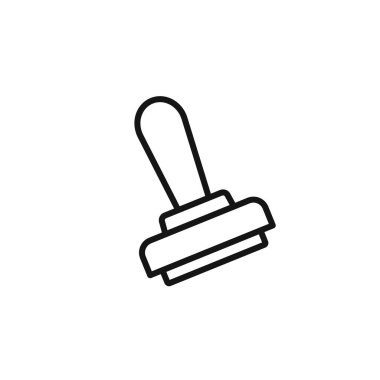 Kauçuk damga simgesi vektör logosu web uygulaması ui için koleksiyon