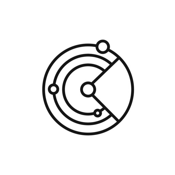 radar detection icon vector logo set collection for web app ui