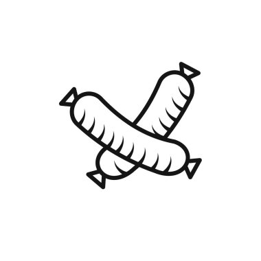 Web uygulaması için sosis simgesi vektör logosu koleksiyonu