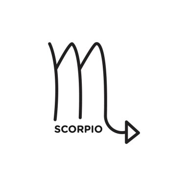 Scorpio Zodyak işareti simge vektör logosu web uygulaması için koleksiyon