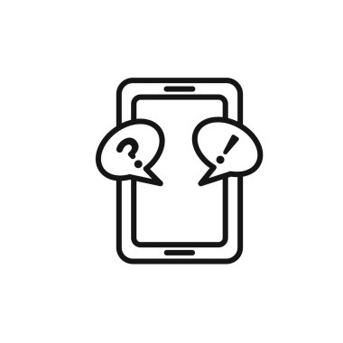 Web uygulaması ui için Smartphone Yardım ve Destek simge vektör logosu seti koleksiyonu