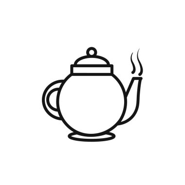 Teapot simgesi vektör logosu web uygulaması ui için koleksiyon