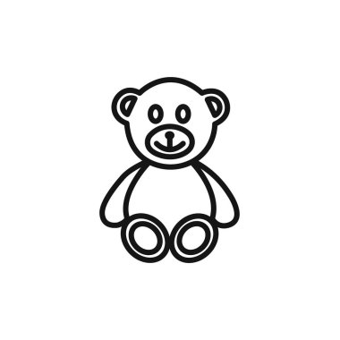 Teddy Bear simge vektör logosu web uygulaması ui için koleksiyon
