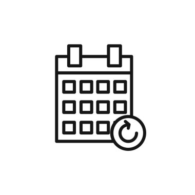 Web uygulaması ui için Takvim simgesi vektör logosunu güncelle