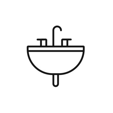 Web uygulaması için washbasin simgesi vektör logosu koleksiyonu