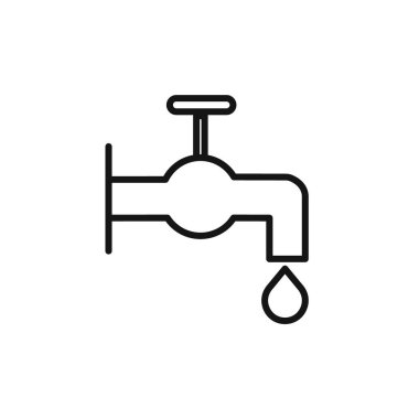 Web uygulaması için su musluğu ikonu vektör logosu koleksiyonu