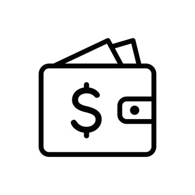 Web uygulaması ui için dolar cüzdanı simgesi vektör logosu koleksiyonu