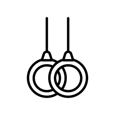 Web uygulaması için jimnastik halka simgesi vektör logosu koleksiyonu