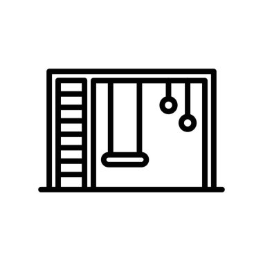 orman jimnastik salonu ikonu vektör logosu web uygulaması için koleksiyon