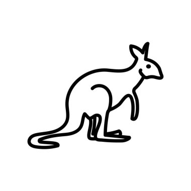 kanguru simgesi vektör logosu web uygulaması ui için koleksiyon