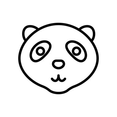 Panda Simgesi vektör logosu web uygulaması ui için koleksiyon