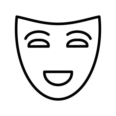 Web uygulaması için tiyatro maskesi ikonu vektör logosu koleksiyonu