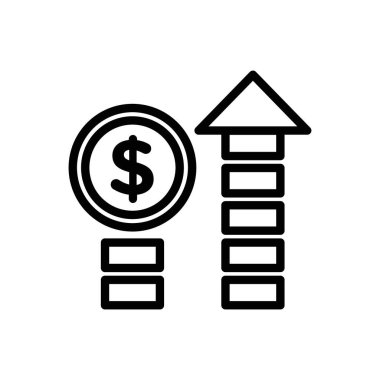 Büyük simge logo işareti vektör ana hatları siyah ve beyaz