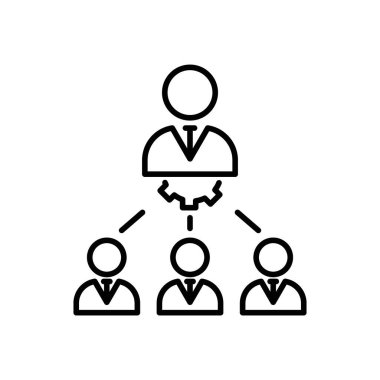 Denetleyici simgesi logo işareti vektör ana hatları siyah ve beyaz