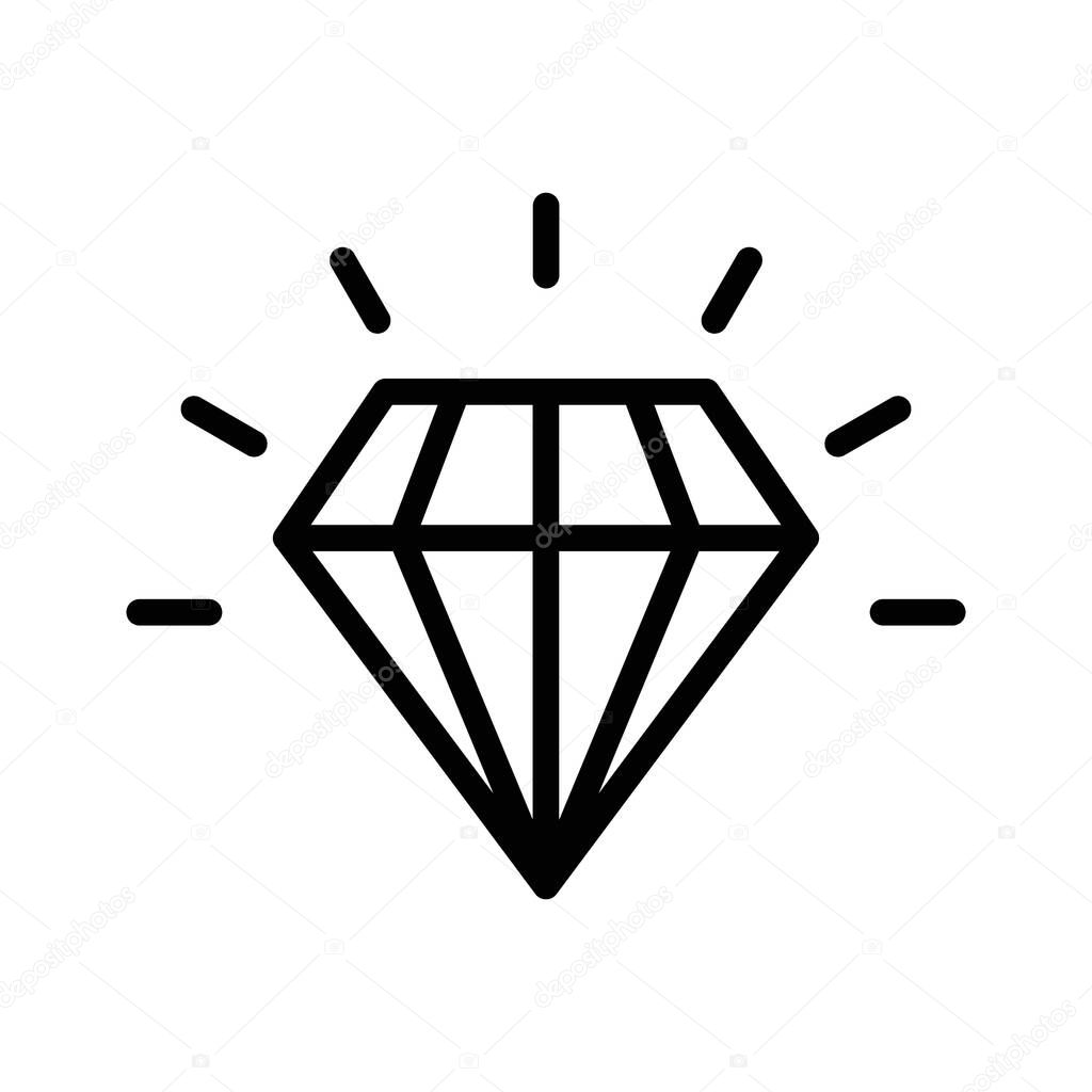 Values icon logo sign vector outline in black and white color