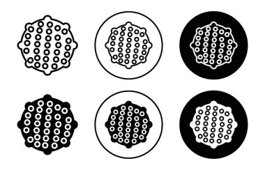 Masaj topu simgesi logosu işareti vektör ana hatları siyah ve beyaz