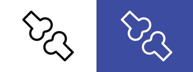 Kemik simgesi logo işareti vektör ana hatları siyah ve beyaz