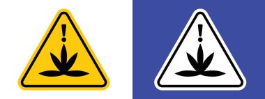 Esrar ambalaj uyarı işareti logosu işaret işareti ana hatları siyah ve beyaz