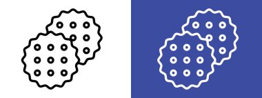 Kraker simgesi logo işareti vektör ana hatları siyah ve beyaz