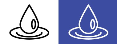 Temel Yağ Düşürme simgesi simgesi simgesi işaret çizgisi siyah ve beyaz