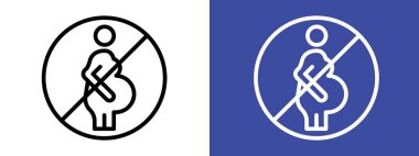 Yasak hamile simgesi simgesi simgesi işareti siyah beyaz çizgisi